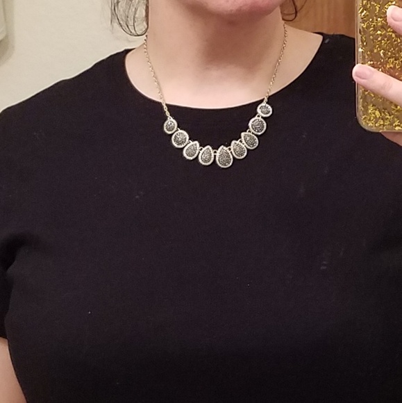 NWOT Loft Pave statement necklace - Picture 2 of 4